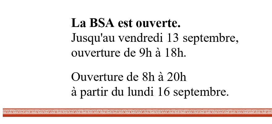 Ouverture en septembre